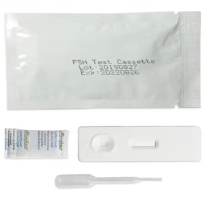 <span class=keywords><strong>Test</strong></span> <span class=keywords><strong>de</strong></span> diagnostic urinaire FSH en bandelette (format midstream) à lecture en 10 minutes, précision <span class=keywords><strong>de</strong></span> 99,9 %, sensibilité <span class=keywords><strong>de</strong></span> 10 à 25 mUI/ml, pour usage en diagnostic in vitro - Product Image 1