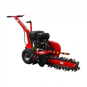 Machine de tranchée haute puissance 15HP Mini trancheuse à chaîne Mini trancheuse pour le défrichement des terres désherbage creuser des tranchées - Product Image 3