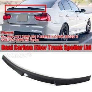 สปอยเลอร์หลังคาร์บอนไฟเบอร์ทรง M4 สำหรับรถยนต์ BMW E90 ซีรีส์ 3 แบบ 4 ประตู ปี 2006-2011 และ M3 ซีดาน ปี 2008-2012 - Product Image 1