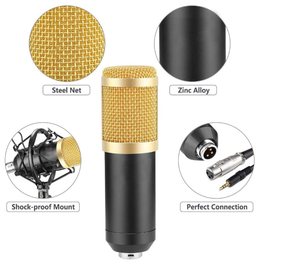 BM-800 + Micro ABS nhựa có dây hát Micro phòng thu ghi âm đầy đủ vật liệu Micro tai nghe/âm thanh - Product Image 5