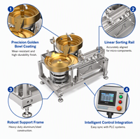 Système d'alimentation professionnel à double cuve avec moteur PLC pour petite ligne de production de tri vibrant haute vitesse pour l'électronique et la quincaillerie OEM
