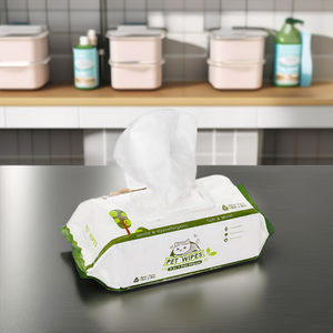 Kunden spezifische natürliche pflanzliche Haustier reinigung biologisch abbaubare Tücher Augen tücher Haustiere Desodor ie rende Mehrzweck tücher - Product Image 1