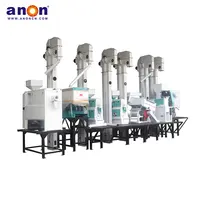 Автоматическая полная установка Anon 20-30TPD для измельчения риса, стабильная производительность, высокополированная машина для измельчения риса по цельному рису басмати