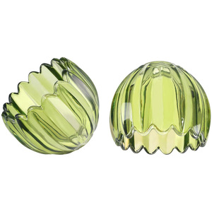 Abat-jour en verre vert rond fait à la main, style transitionnel, installation facile - Product Image 5