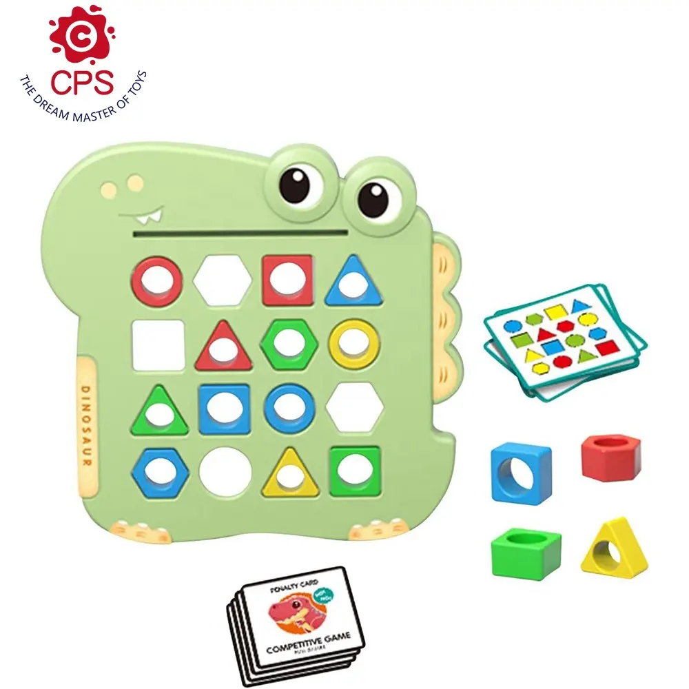色と形パズル恐竜の形マッチングゲーム開発おもちゃ頭の体操幾何学的な形子供のためのクイックマッチングボード