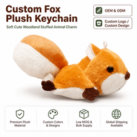Porte-clés en peluche écureuil, pendentif queue touffue blanc et roux, breloque en peluche, OEM ODM, vente en gros personnalisée en vrac