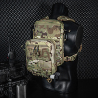 Stock entrepôt US : Pochette tactique en nylon Krydex, support TQ, pochette utilitaire MOLLE 8x7 pouces, sac modulaire à profil bas avec fermeture auto-agrippante intérieure