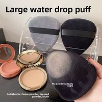 WELLFLYER POPU-328 Éponge en coton en forme de goutte d'eau, douce et lavable, pour poudre libre, outil de maquillage et de fixation cosmétique