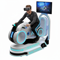 Simulateur de moto de réalité virtuelle, machine de jeu d'arcade, course 9D, fibre de verre, utilisation en parc d'attractions commercial intérieur