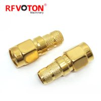 Manufacturer 50 Ohm Gold Plated SMA Male Plug Crimp RF Coaxial Plug for LMR240 LMR-240 H-155 RG59 RF Coax Coaxial Connectors