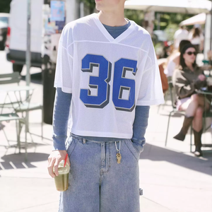 Ropa de calle personalizada, Retro camiseta de fútbol, camisetas baratas, ropa de fútbol de malla americana Vintage para entrenamiento, camisetas de fútbol - Product Image 1