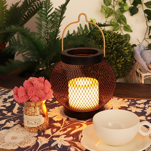 Seoled พลังงานแสงอาทิตย์เหล็กโลหะโคมไฟ-LED ไฟสวนตกแต่งโบราณโลหะโคมไฟเทียน - Product Image 4