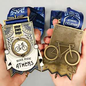 व्यक्तिगत पोर्टेबल उत्कीर्ण जस्ता मिश्र धातु 3 डी रिक्त खेल पदक कस्टम लोगो लायनर्ड पुरस्कार रिबन फुटबॉल ट्रॉफी के लिए - Product Image 4