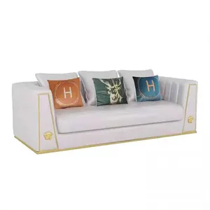 Professional Manufacture Sofa Set Furniture Italian Design Modern Leather 3 Seater Sofa Set Living Room