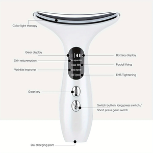 <strong>Korean</strong> Vibrating <strong>Facial</strong> Massager Neck Face Lift Microcurrent Wrinkle Remover Tightening Skin Care <strong>Massage</strong> Electric Face Massager