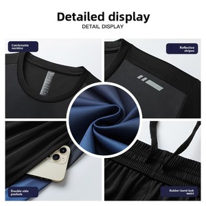 Vêtements de sport d'été pour hommes, ensemble de t-shirts à séchage rapide pour pickleball, vêtements d'entraînement et de fitness - Product Image 4
