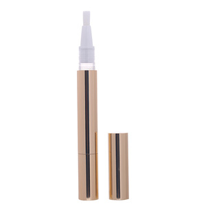 Tubo de aluminio para bolígrafo de 4 ml, redondo, transparente, dorado brillante, para envasado de corrector cosmético - Product Image 4