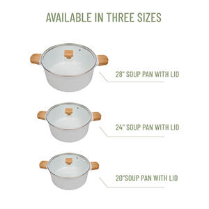 E-TOP Factory, marmite en céramique blanche de haute qualité, antiadhésive, avec couvercle, grande marmite de cuisine, <span class=keywords><strong>pot</strong></span> à ragoût avec couvercle en verre - Product Image 5