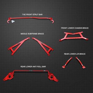 Extension de la barre de tiges avant, orthèse de cadre de barres Anti-roulis pour toyota Corolla Verso Levin - Product Image 4