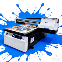 Printer UV Flatbed Otomatis Kecepatan Tinggi untuk Akrilik, Ukuran Kertas A1, Plastik, Kaca
