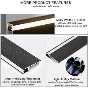 <span class=keywords><strong>Plinthe</strong></span> en alliage d'aluminium en gros, facile à installer, éclairage LED intégré pour hôtel, <span class=keywords><strong>plinthe</strong></span> LED - Product Image 3