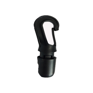 Corde élastique noire de 8 mm avec doubles crochets pour accessoires de remorquage de bateaux, longueur de 40 cm, utilisation en extérieur - Product Image 3