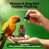 Supplément de vitamines B6 et B12 pour oiseaux (perroquets, pigeons, poulets) avec extrait de foie et L-Carnitine pour la croissance des plumes, l'énergie et la reproduction - Vente en gros