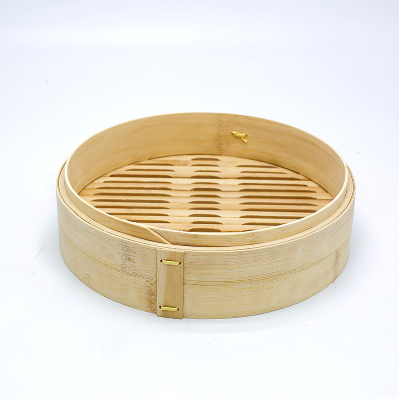 Классическая Экологически чистая бамбуковая Паровая корзина с крышкой 9 дюймов бамбуковая Паровая корзина
