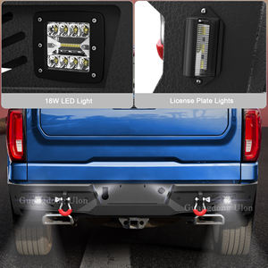Parachoques Delantero de Ancho Completo con Cabrestante y Parachoques Trasero con Escalón a <span class=keywords><strong>Precio</strong></span> de Fábrica para <span class=keywords><strong>Camioneta</strong></span> Pickup Chevy Silverado 1500, <span class=keywords><strong>GMC</strong></span> <span class=keywords><strong>Sierra</strong></span> 1500 2019-2024 - Product Image 4