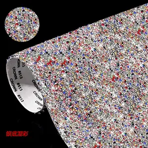 Hongcai 3mm Farbe Strass Harz zurück Gummi Diamant Aufkleber DIY Schuhe Kleidung Zubehör dekorative Strass Transfer