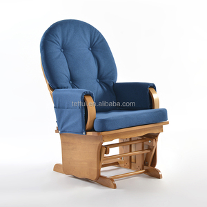 Fauteuil à bascule rembourré pour allaitement, idéal pour la chambre de bébé ou le salon - Product Image 1