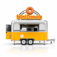 Remorque de restauration rapide avec grande fenêtre de service, chariot à café et barbecue, camion de cuisine entièrement équipé, personnalisé pour les États-Unis et l'Europe