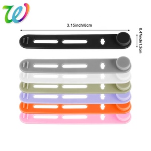 Wholesales New Silicone Cable Ties Silicone Wraps for Electrical Cords Silicone Cable Organizer - Product Image 2