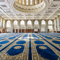 Tapis tissé à la machine Bocai à poils longs pour mosquée, imprimé sur mesure, ignifuge, vente en gros, exporté en Égypte et en Turquie