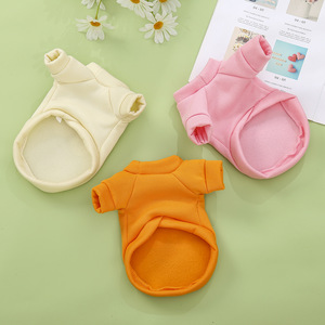 Pet Hoodie Solid Color Polyester Warm <b>Clothes</b> For Small Medium <b>Cats</b> Dogs Spring Autumn Winter Wear - Product Image 2