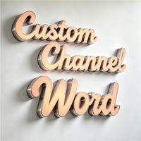 Letras de Canal LED 3D Personalizadas, Acero Inoxidable, IP54 Impermeable, Multicolor, Letrero Luminoso para Negocios, Decoración Luminosa para Exteriores