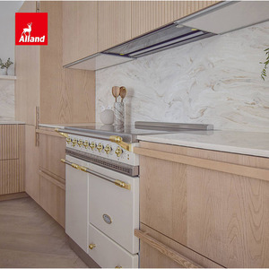 Gabinetes de <span class=keywords><strong>Cocina</strong></span> Modernos Alland de MDF con Chapa de Roble Blanco, Gabinetes de <span class=keywords><strong>Cocina</strong></span> con Paredes Acanaladas de Madera Clara - Product Image 4
