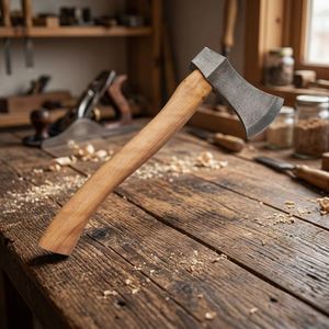 Hacha auténtica de estilo nórdico, hacha con mango de madera grabado, hacha vikinga de acero al carbono, hacha Odin hecha a mano, coleccionable. - Product Image 2