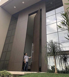 Puertas Pivotantes Exteriores Modernas de Aleación de Aluminio Resistentes al Agua y al Viento para Villas y Hoteles con Entrada Principal - Product Image 6