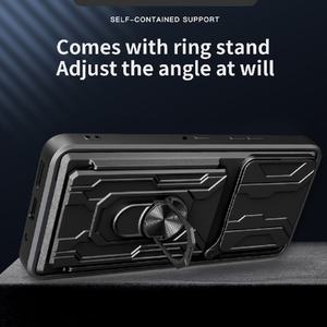 Étui pour carte pour Motorola Moto G67 Power/Edge70/G06, fenêtre coulissante pour appareil photo, support d'anneau, support magnétique pour voiture, étui de téléphone portefeuille - Product Image 4