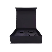 Boîte cadeau rigide écologique à fermeture magnétique, logo personnalisé imprimé, boîte noire pour emballage cadeau de luxe