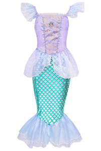 La petite sirène <span class=keywords><strong>Ariel</strong></span>-robe de soirée pour filles, tenue fantaisie, douce, pour enfants, Costume Cosplay d'halloween - Product Image 5