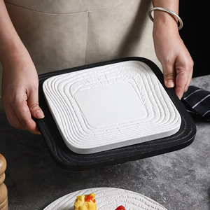 Assiettes de service en grès céramique mat pour la restauration, <span class=keywords><strong>vaisselle</strong></span> unique pour restaurants et hôtels - Product Image 1