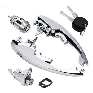 Q Manija exterior del coche Cerradura de encendido Juego de cerradura de puerta trasera 111837205J 111837205 1BM827503 1BM837205 para Volkswagen Beetle 1968-1979 - Product Image 2