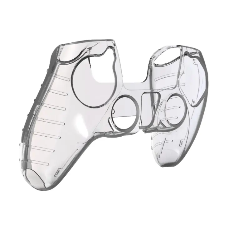 Sarung Keras Transparan untuk Pengontrol PS5, Pelindung Pegangan Kulit Sarung Bening