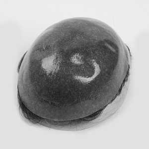 ทูเป้ผู้ชายแบบอินเดียแท้ ขนาด 8x10 นิ้ว ดูเป็นธรรมชาติ ฐานโมโนพร้อม PU รอบด้าน และลูกไม้ด้านหน้า ทำจากผมมนุษย์แท้ - Product Image 2