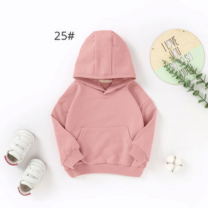 Großhandel Langarm Kängurutasche Unisex Baby Hoodies Pullover Bio-Baumwolle Einfarbig Baby Hoodie Bekleidung - Product Image 6