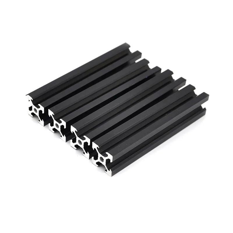 Barras de ranura en v, perfiles de aluminio de extrusión negra c, 20x40 para riel, 2020, 2040, 4080, 2060, venta al por mayor