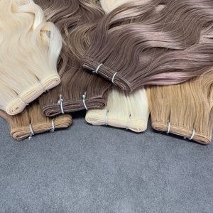 <span class=keywords><strong>Ali</strong></span> Venta caliente Sin enredos Sin derramamiento Coser en extensiones de cabello de trama Listo para enviar Trama de cabello de doble dibujado Genius Trama - Product Image 1