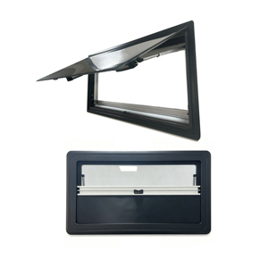 Ventana Abatible para Autocaravana de 900*500mm, Precio de Mayoreo Más Bajo, Montaje Empotrado en Ángulo Recto, con Mosquitera y Persiana - Product Image 1